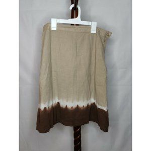 Old Navy women's size 10 skirt brown colorblock just below waist side zip